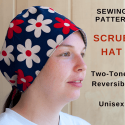 Scrub hat. Sewing pattern PDF