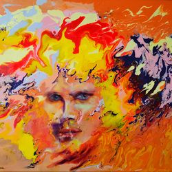 abstract oil painting woman love girl art original man girl artist svinar oksana