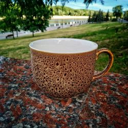 Large ceramic mug 16.90 fl.oz Handmade white clay covered with glaze