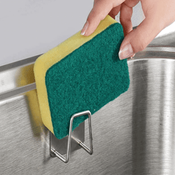 No Punching Sponge Holder | Wall Mount Sponge Rack | Stainless Steel Sink Drain Rack