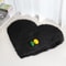 Heart Shaped Area Rug, Plush Faux-Fur Carpet For Living Room & Bedroom, Home Decor black