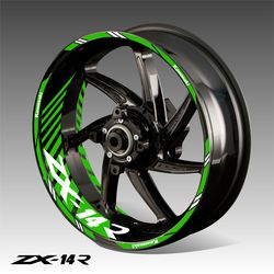 Wheel decals zx14r rim stickers for Kawasaki zx14 ninja motorcycle zx-14r rim stickers wheel decals vinyl R17" kawasaki
