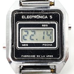 Vintage Ladies Digital Watch ELECTRONIKA 5 Spanish version USSR 1985