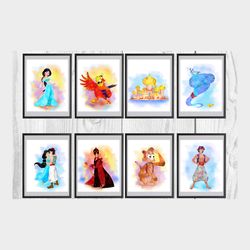 Agrabah Aladdin Disney Set Art Print Digital Files decor nursery room watercolor