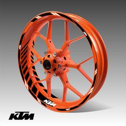 Wheel decals KTM rim stickers for KTM motorcycle KTM rim stickers wheel decals vinyl R17"