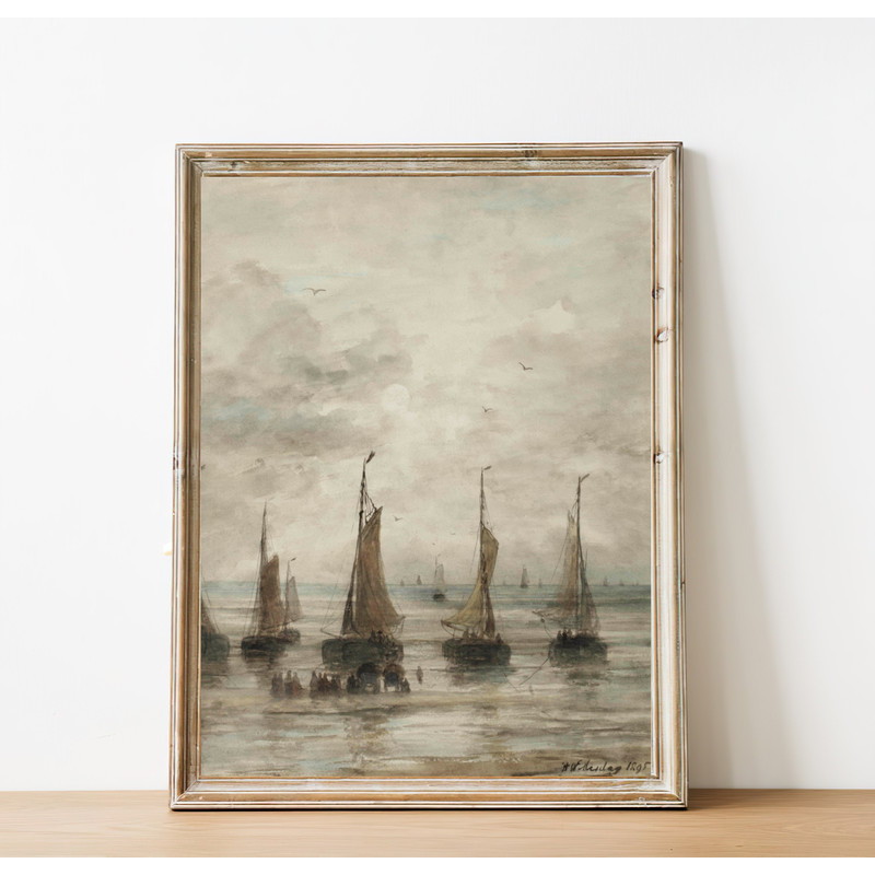 vintage sailboats wall art print.jpg