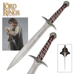 Short Steel Sword with Scabbard, LOTR Sword, Battle Ready Sting Sword, Fantasy Costume Steel Sword, Renaissance Costume