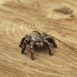 figurine spider tarantula - mini statuette of bronze, metal figure
