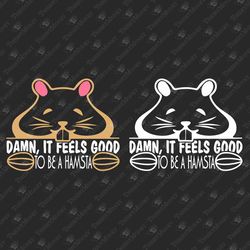 Damn It Feels Good To Be A Hamsta, Funny Hamster Lover Owner, Cricut Silhouette SVG Cut File, T-Shirt Sublimation Design