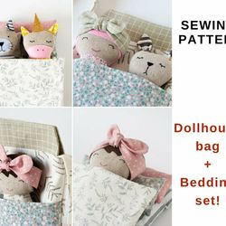 Dollhouse bag. Sewing pattern PDF