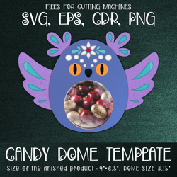 Owl Candy Dome | Christmas Paper Craft Template