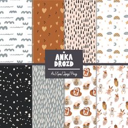 boho neutral newborn pattern