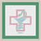 Blackwork Medical Symbol Bowl Snake Red Cross Sampler Ornament Medicine Pharmacy Monochrome Panel Cross Stitch Patterns 2