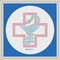 Blackwork Medical Symbol Bowl Snake Red Cross Sampler Ornament Medicine Pharmacy Monochrome Panel Cross Stitch Patterns 3
