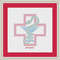 Blackwork Medical Symbol Bowl Snake Red Cross Sampler Ornament Medicine Pharmacy Monochrome Panel Cross Stitch Patterns 4