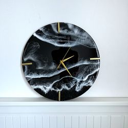wall clock resin housewarming gift unique wall epoxy ocean clock modern wall beach clock