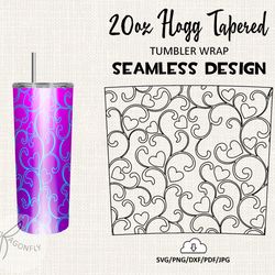 Floral Burst tumbler template / 20 Oz HOGG Tatered Tumbler Wrap / Seamless design - HT12