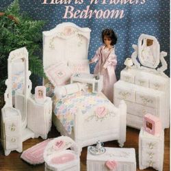 Bedroom made of Plastic Canvas for Dolls size 11 1\2 Digital