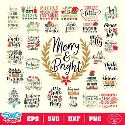 Christmas SVG Big Bundle Svg, Dxf, Eps, Png, Clipart, Silhouette and Cutfiles