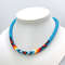 Blue beaded necklace handmade