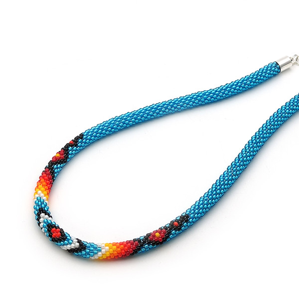 Beaded Crochet Rope Necklace