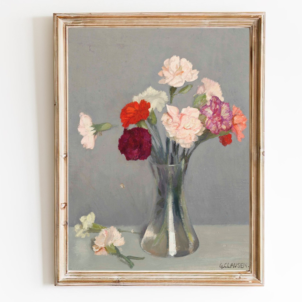 vintage carnations wall art print.jpg