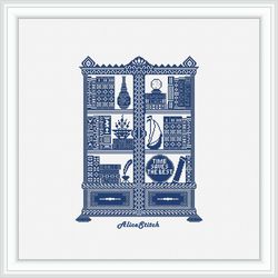 cross stitch pattern bookcase book silhouette ornament library books home monochrome blue counted crossstitch patterns