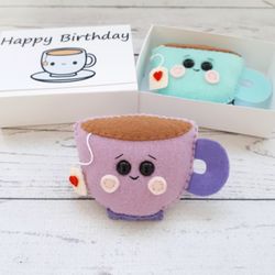 Tea cup, Pocket hug, Funny birthday card, 21st birthday gift for her, Long distance friendship, Teenage girl gifts