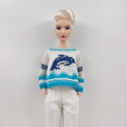 Barbie doll clothes dolphin sweater
