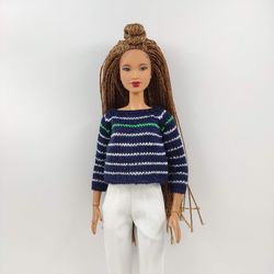 Barbie doll clothes blue sweater