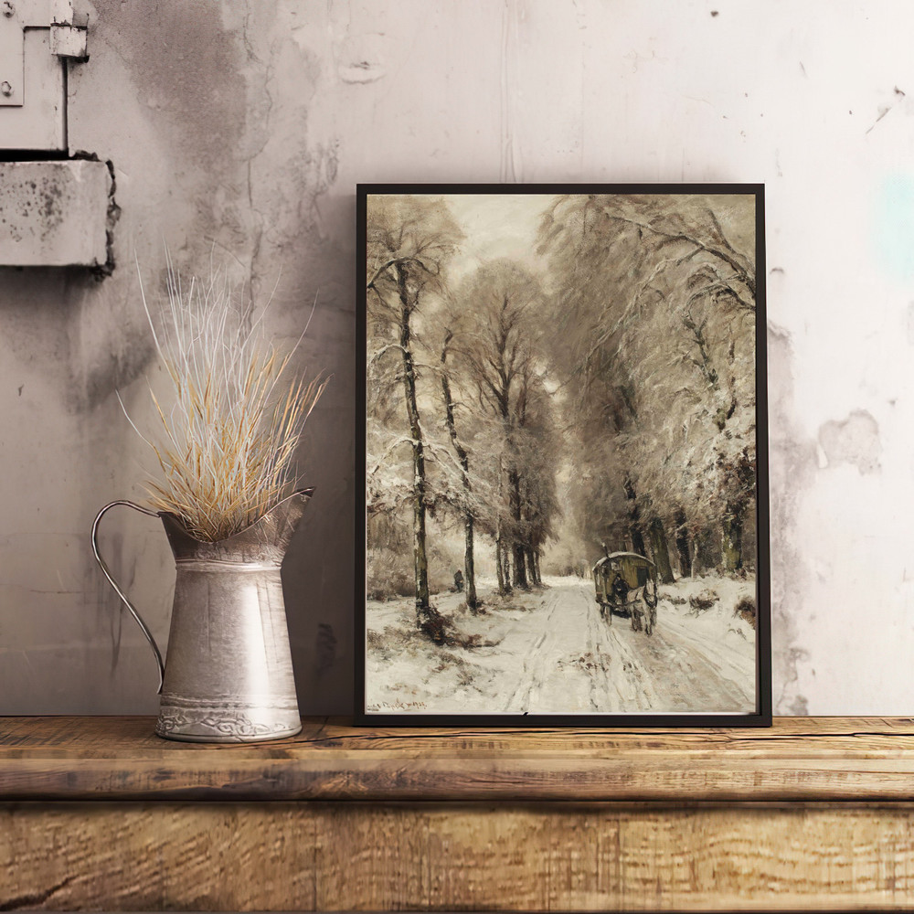 vintage snowy path giclee print.jpg