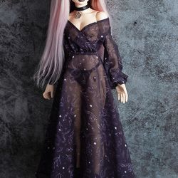 Fairyland Minifee MSD BJD Clothes - Black chiffon dress