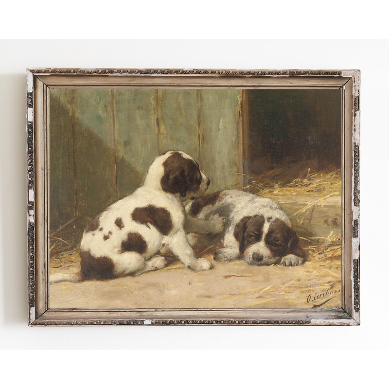 saint bernard puppies wall art.jpg