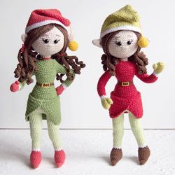 Crochet Doll Pattern in PDF, Instant Download, Christmas Pattern
