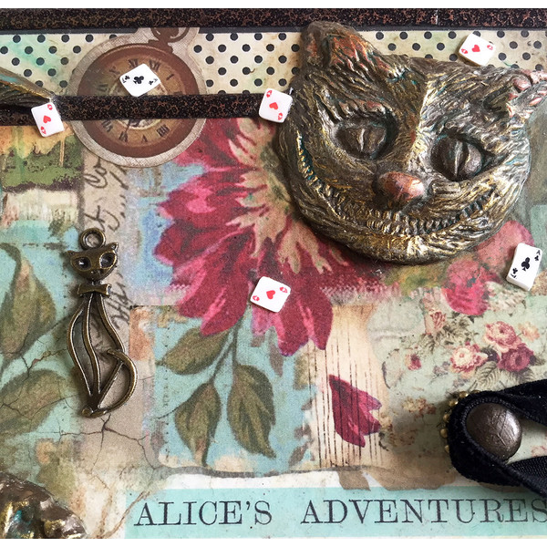 Wooden book box,Tarot cards box,Alice in Wonderland,Mad Hatter box,White rabbit Box (17).JPG