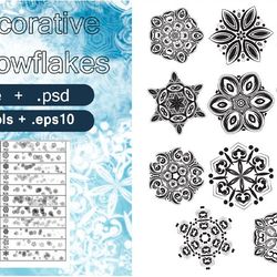 Vector Decorative Snowflakes