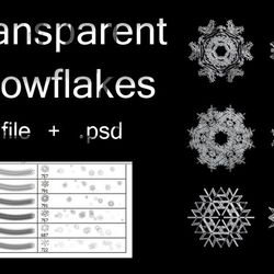 decorative transparent snowflakes