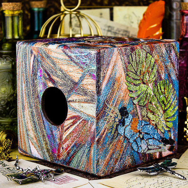 colorful_glitter_parrots_mixed_media_collage_on_the_square_tissue_box_5.jpg
