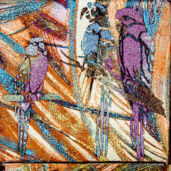colorful_glitter_parrots_mixed_media_collage_on_the_square_tissue_box_9.jpg