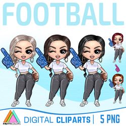 American Football Clipart Set - Game Day Sublimation