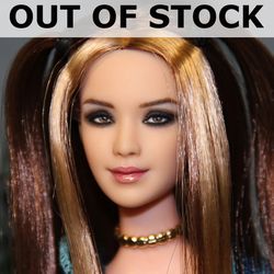 custom smoky eyed barbie bmr1959 doll head repaint ooak