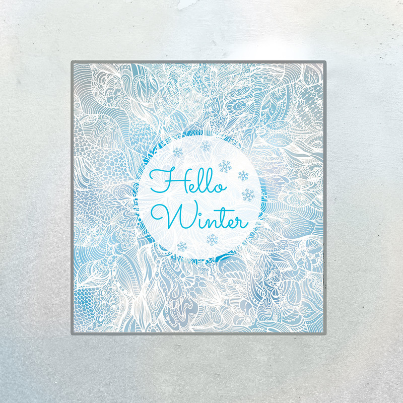 hello winter digital wall art