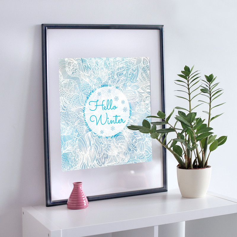 hello winter holiday decor