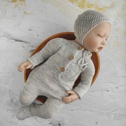 set for newborn, props outfit for photos, knit newborn, baby props for photography newborn photoshoot knit outfit