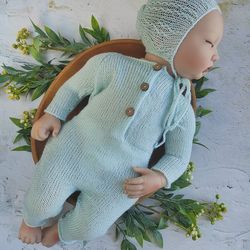 newborn set for newborn,  outfit for photos, knit newborn, baby props for photography newborn photoshoot knit outfit