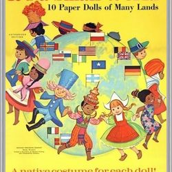 Digital - Vintage Paper Doll - Paper Doll Kids From Different Countries  - PDF