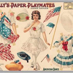 Digital - Vintage Paper Doll - Paper Doll National American Dance - PDF