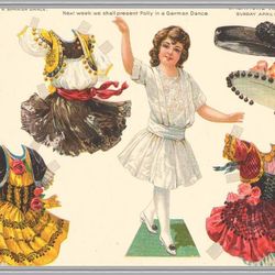 Digital - Vintage Paper Doll - Paper Doll National Spanish Dance - PDF