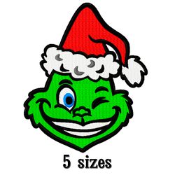 Grinch embroidery files. Christmas grinch ornaments. Embroidery designs trendy. Instant download.