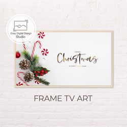 Samsung Frame TV Art | 4k Merry Christmas Cute Neutral Minimalist Art for The Frame Tv | Digital Art Frame Tv | Winter